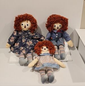 Raggedy Ann, Andy & Baby Ann Limited Edition Molly-E Version Applause 1993 Set
